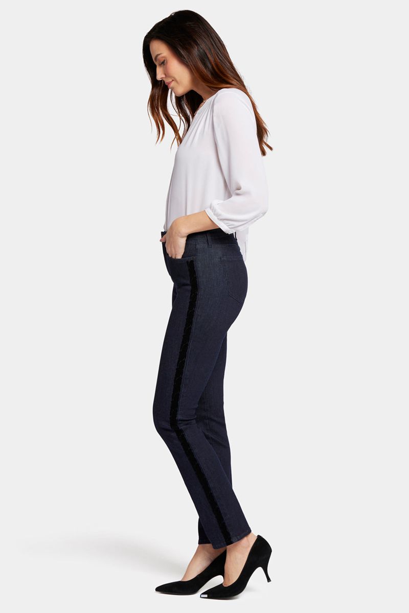 Navy Women's NYDJ Sheri Slim Jeans | NZ 147BPANDJ