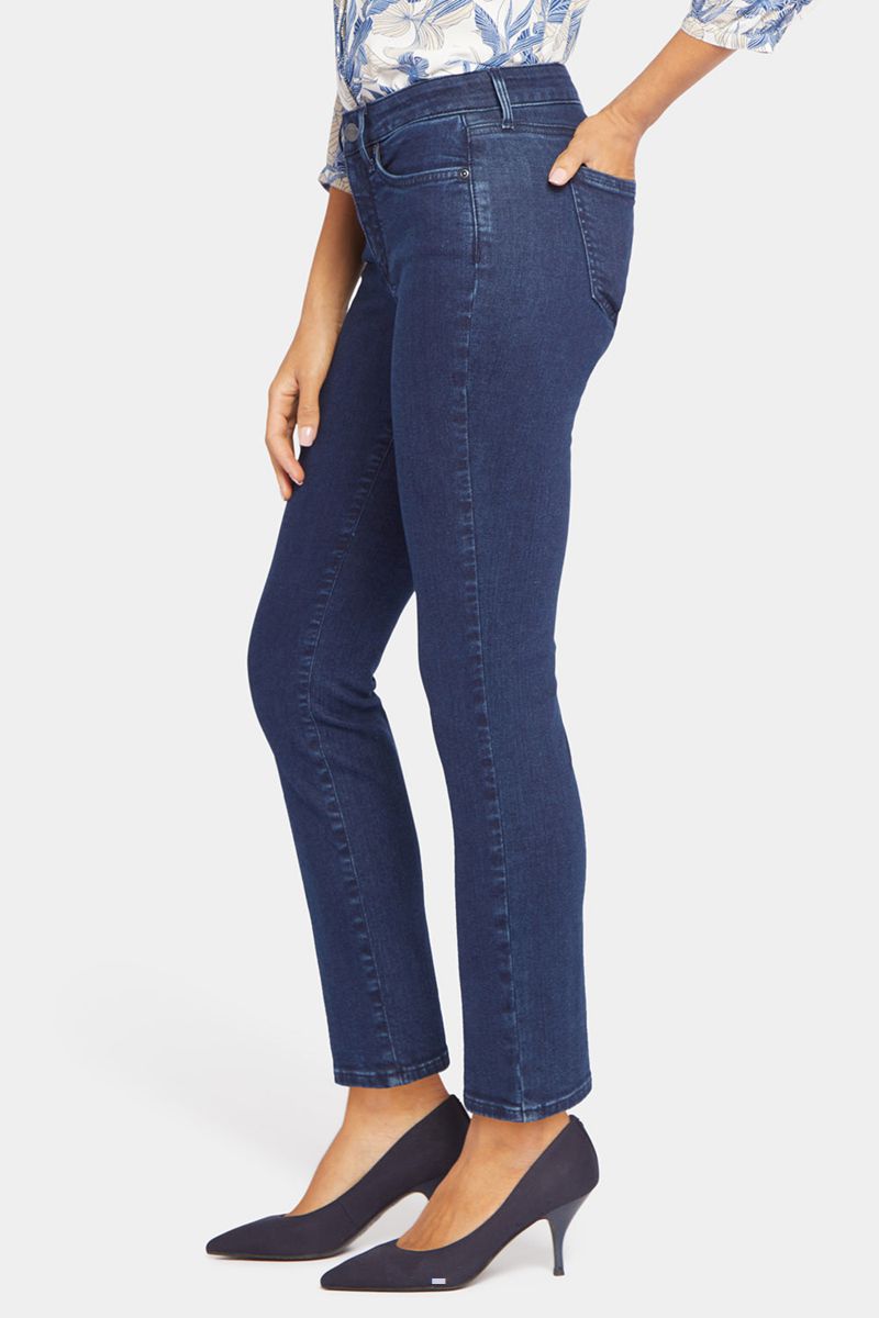 Navy Women's NYDJ Sheri Slim Jeans | NZ 319EHQTUZ