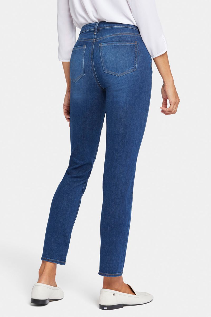 Navy Women's NYDJ Sheri Slim Jeans | NZ 392WQHBFE