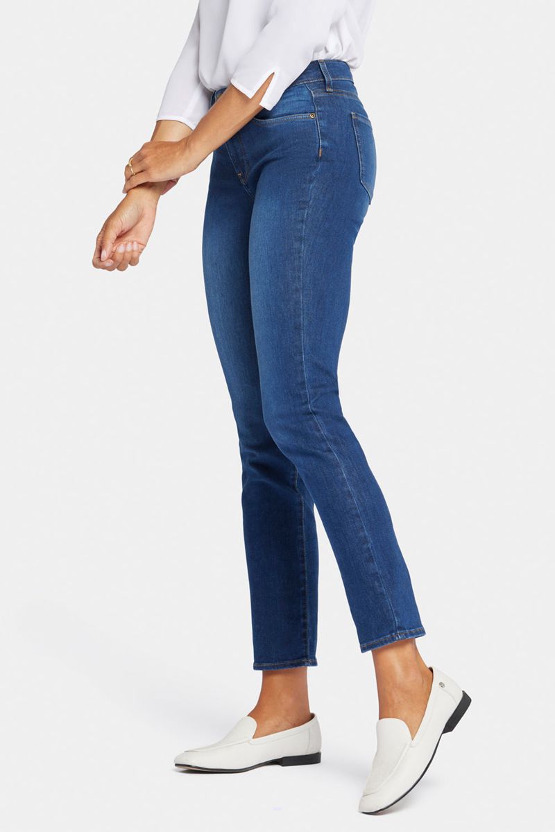 Navy Women's NYDJ Sheri Slim Jeans | NZ 392WQHBFE