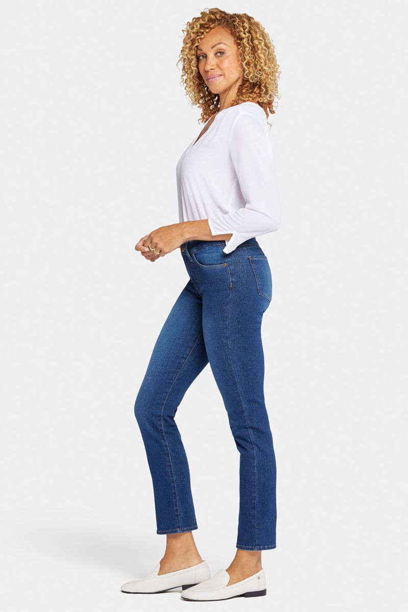 Navy Women's NYDJ Sheri Slim Jeans | NZ 392WQHBFE