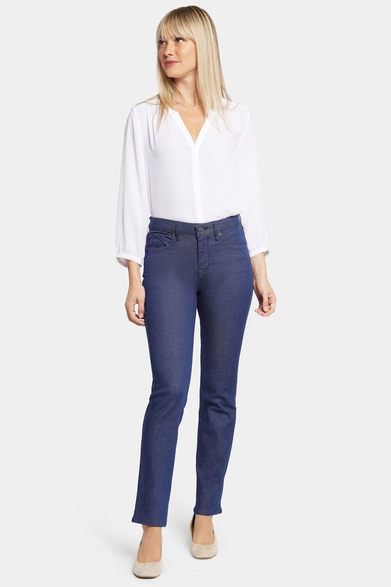 Navy Women's NYDJ Sheri Slim Jeans | NZ 672XGDSLW