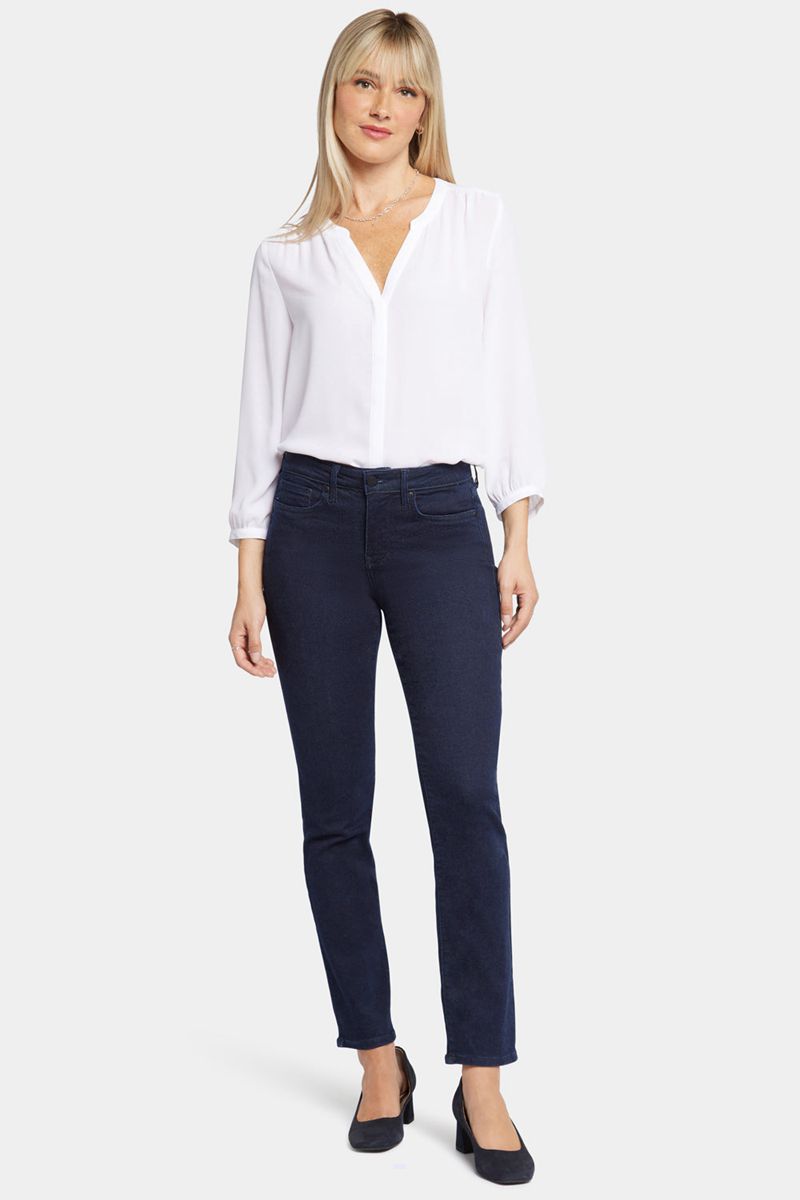 Navy Women's NYDJ Sheri Slim Jeans | NZ 975CPVROZ