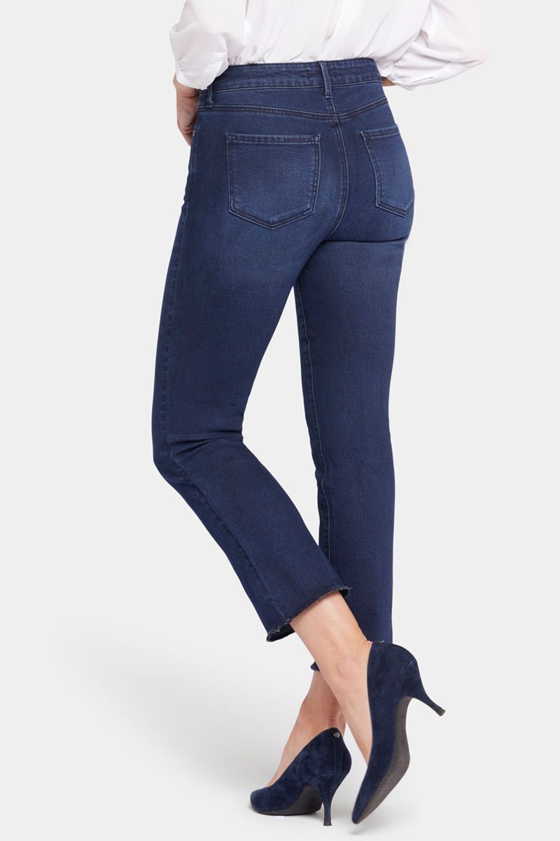 Navy Women's NYDJ Slim Bootcut Ankle Jeans | NZ 187YZVXPF