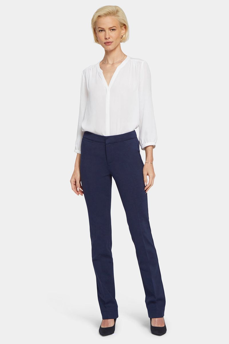 Navy Women's NYDJ Slim Trouser Pants | NZ 381HYAGWZ