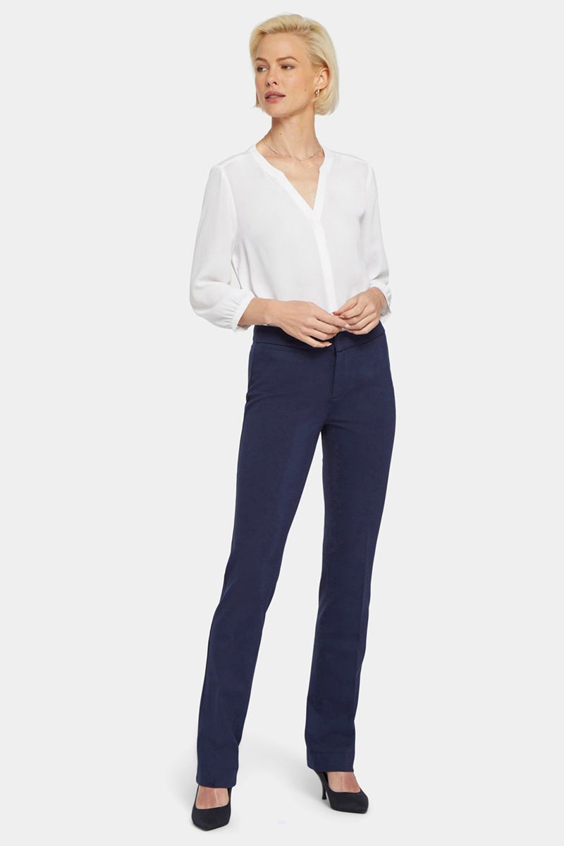 Navy Women\'s NYDJ Slim Trouser Pants | NZ 381HYAGWZ