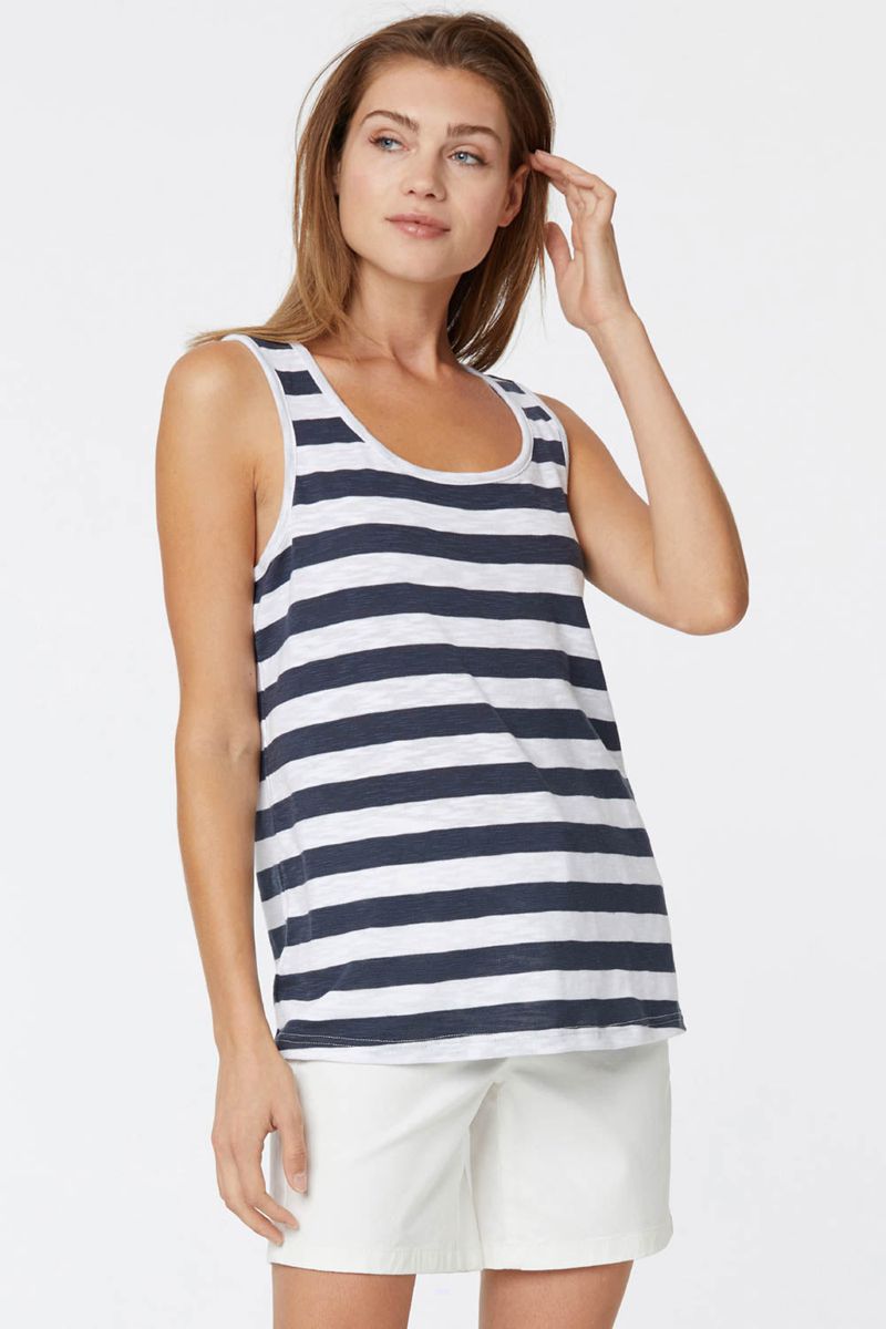 Navy Women\'s NYDJ Striped Tanks | NZ 895VDLEHG