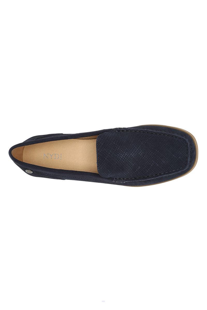 Navy Women's NYDJ Tacie Slip-On Loafers | NZ 490KWPYIB