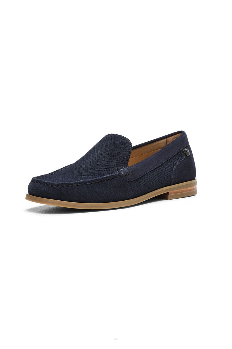 Navy Women's NYDJ Tacie Slip-On Loafers | NZ 490KWPYIB