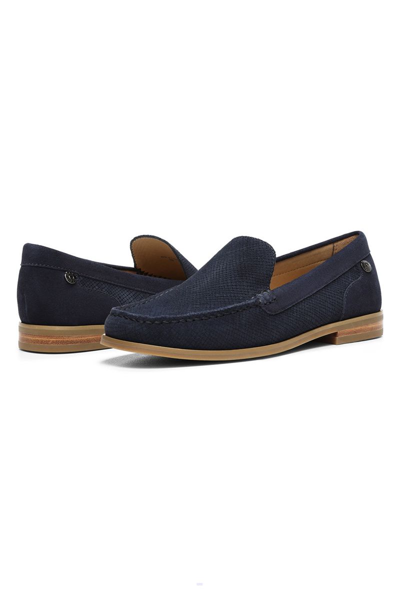 Navy Women's NYDJ Tacie Slip-On Loafers | NZ 490KWPYIB