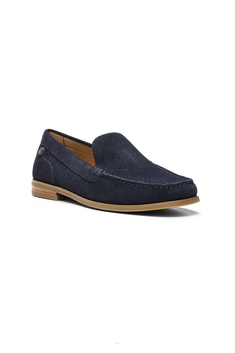 Navy Women\'s NYDJ Tacie Slip-On Loafers | NZ 490KWPYIB