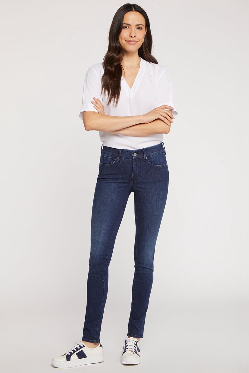 Navy Women's NYDJ Waist-Match™ Alina Skinny Jeans | NZ 850VBPWXA