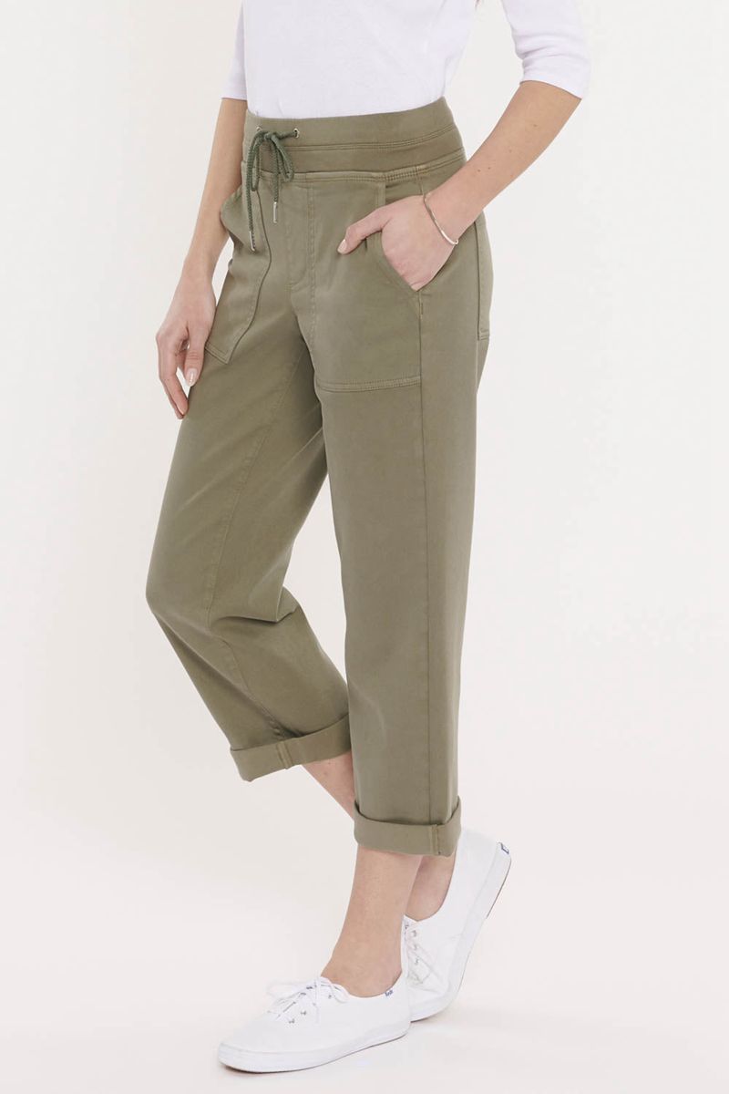 Olive Women's NYDJ Drawstring Cargo Pants | NZ 953VTUFPM