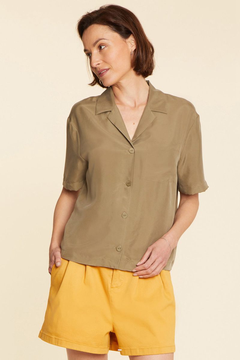 Olive Women's NYDJ Lillian Silk Shirts | NZ 265CNKPDL