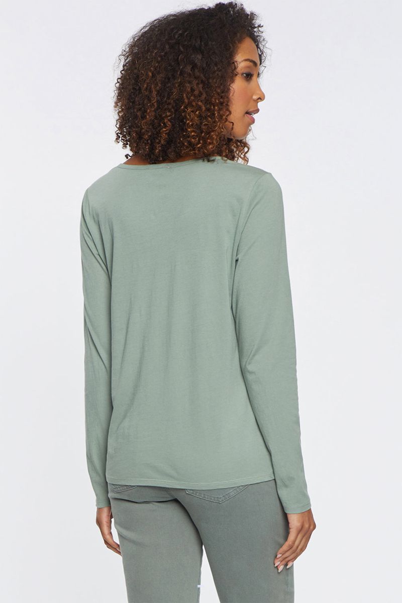 Olive Women's NYDJ Long Sleeved Scoopneck T-Shirts | NZ 061TWHYFM