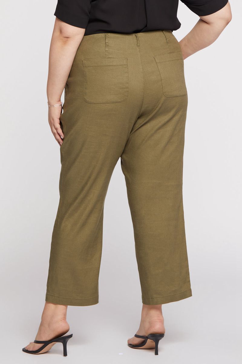 Olive Women's NYDJ Plus Marilyn Straight Ankle Pants | NZ 842HSPJIL