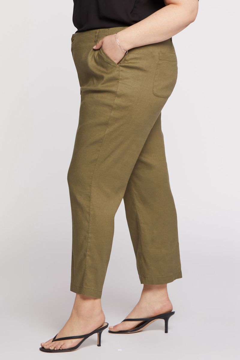 Olive Women's NYDJ Plus Marilyn Straight Ankle Pants | NZ 842HSPJIL