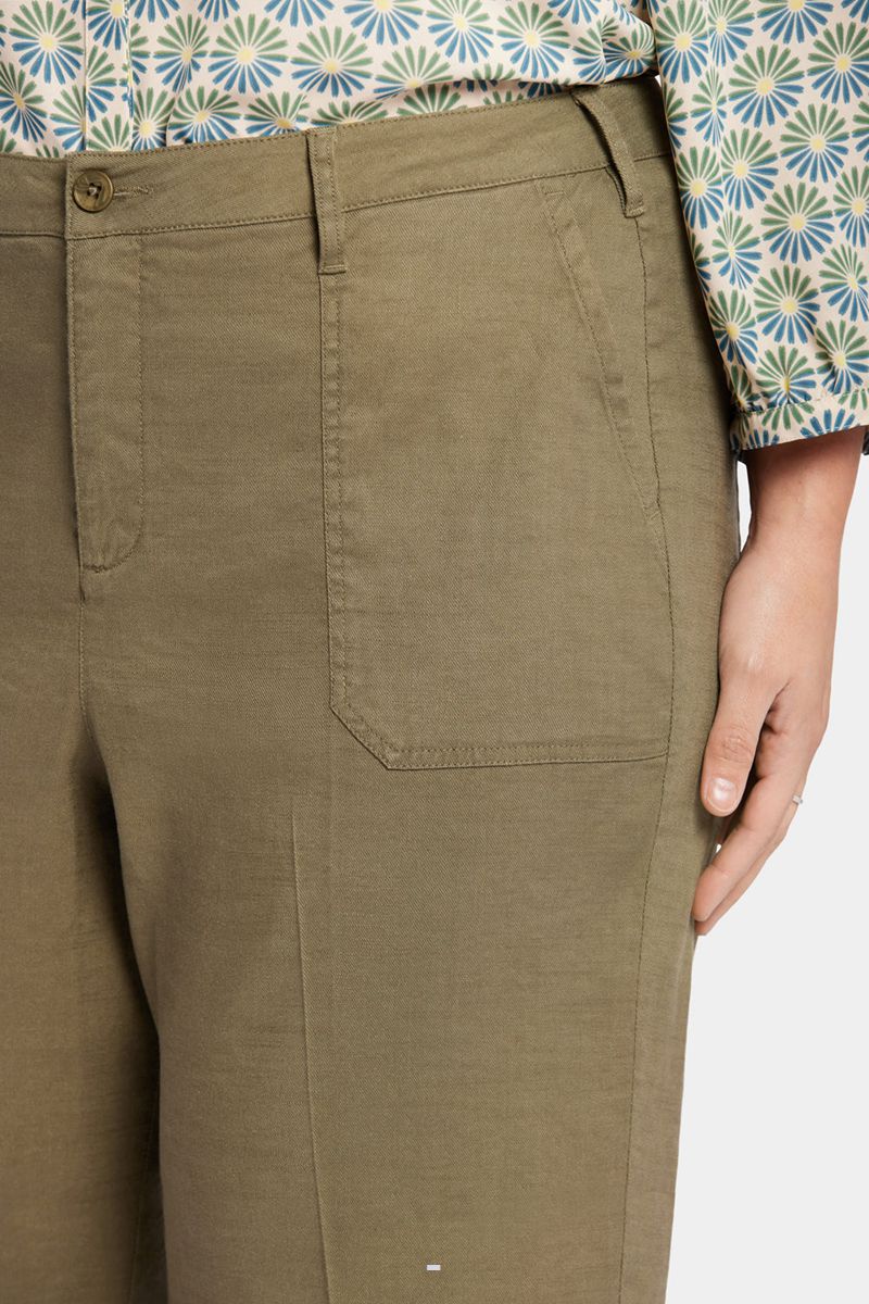 Olive Women's NYDJ Plus Wide Leg Cargo Capri Pants | NZ 126IRAZOV