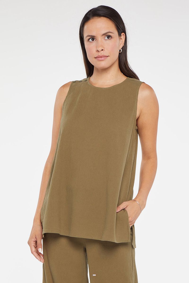 Olive Women\'s NYDJ Sleeveless Tunic Tops | NZ 413YVQJFD