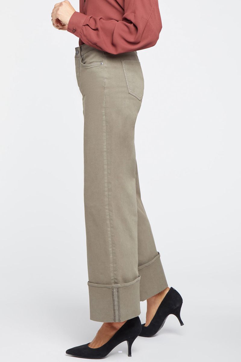 Olive Women's NYDJ Teresa Wide Leg Jeans | NZ 276NRJTZU