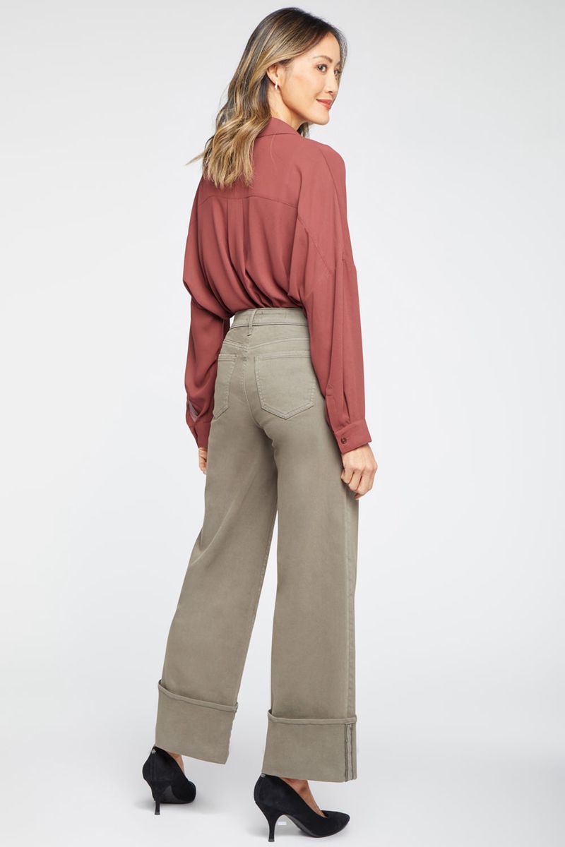 Olive Women's NYDJ Teresa Wide Leg Jeans | NZ 276NRJTZU