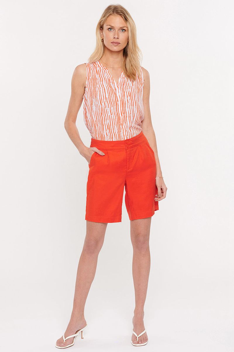 Orange Women's NYDJ Petite Modern Bermuda Shorts | NZ 835AUTBHM