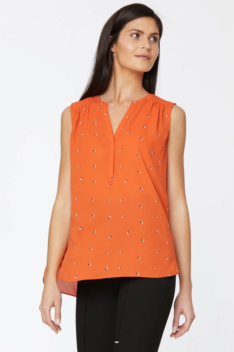 Orange Women's NYDJ Plus The Sleeveless Perfect Blouse | NZ 207RWPQDM