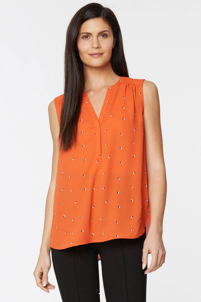 Orange Women\'s NYDJ Plus The Sleeveless Perfect Blouse | NZ 207RWPQDM