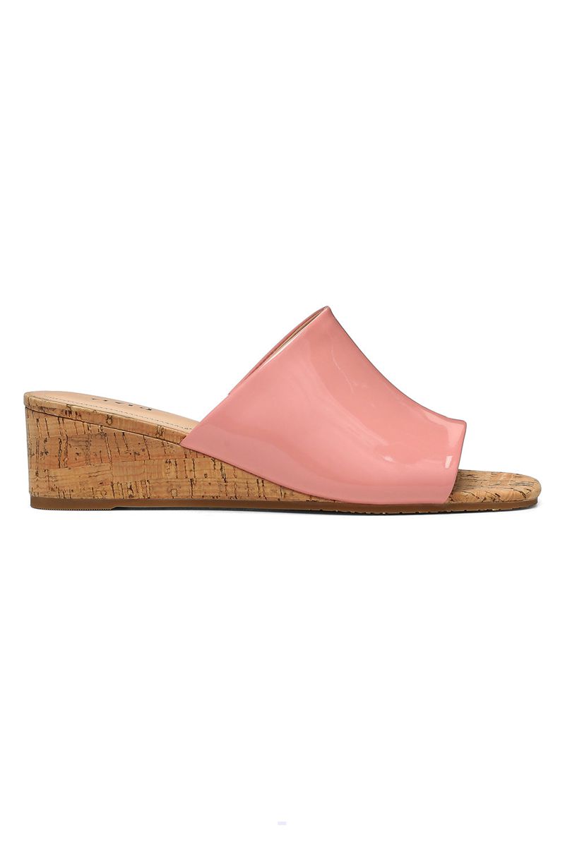 Pink Women's NYDJ Claudine Wedge Mule Sandals | NZ 768LXGICV