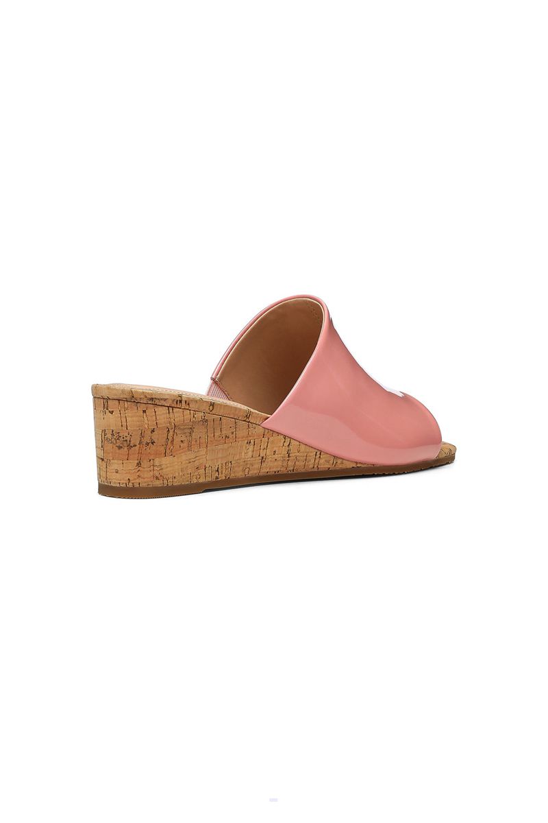 Pink Women's NYDJ Claudine Wedge Mule Sandals | NZ 768LXGICV