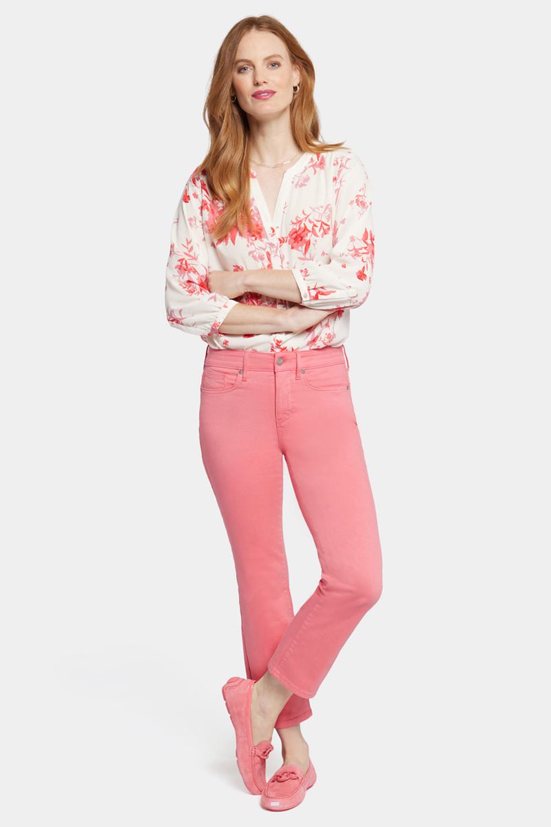 Pink Women's NYDJ Marilyn Straight Ankle Jeans | NZ 531YXKOBP