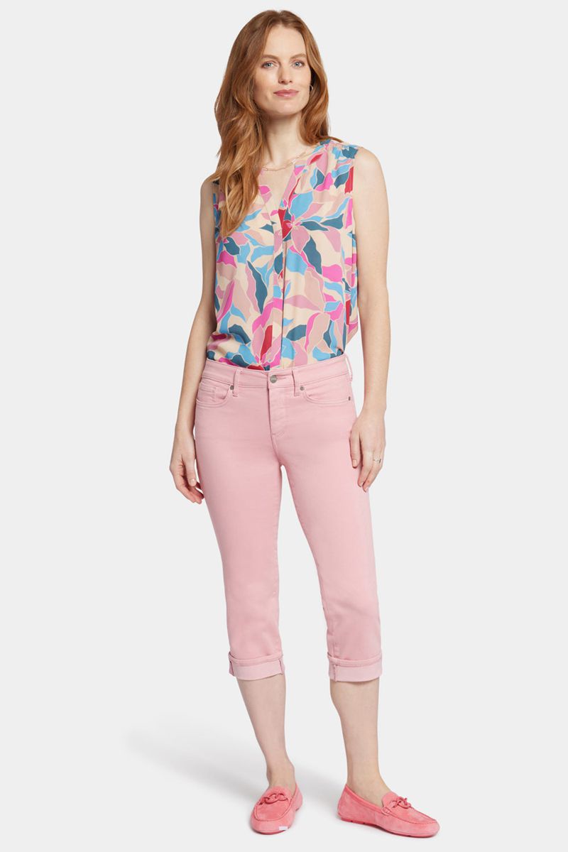 Pink Women's NYDJ Marilyn Straight Crop Jeans | NZ 051RZFXOL