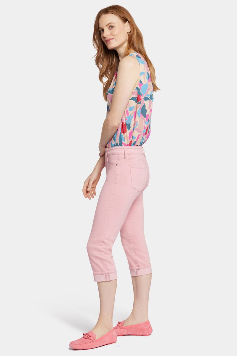 Pink Women's NYDJ Marilyn Straight Crop Jeans | NZ 051RZFXOL