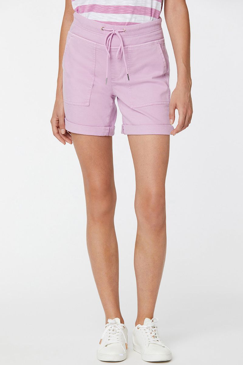 Pink Women's NYDJ Petite Drawstring Cargo Shorts | NZ 270VQXYLK