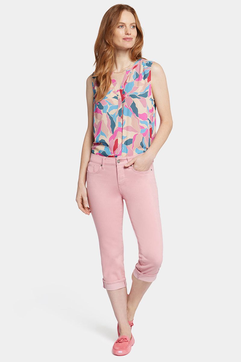 Pink Women's NYDJ Petite Marilyn Straight Crop Jeans | NZ 305CZBMDN