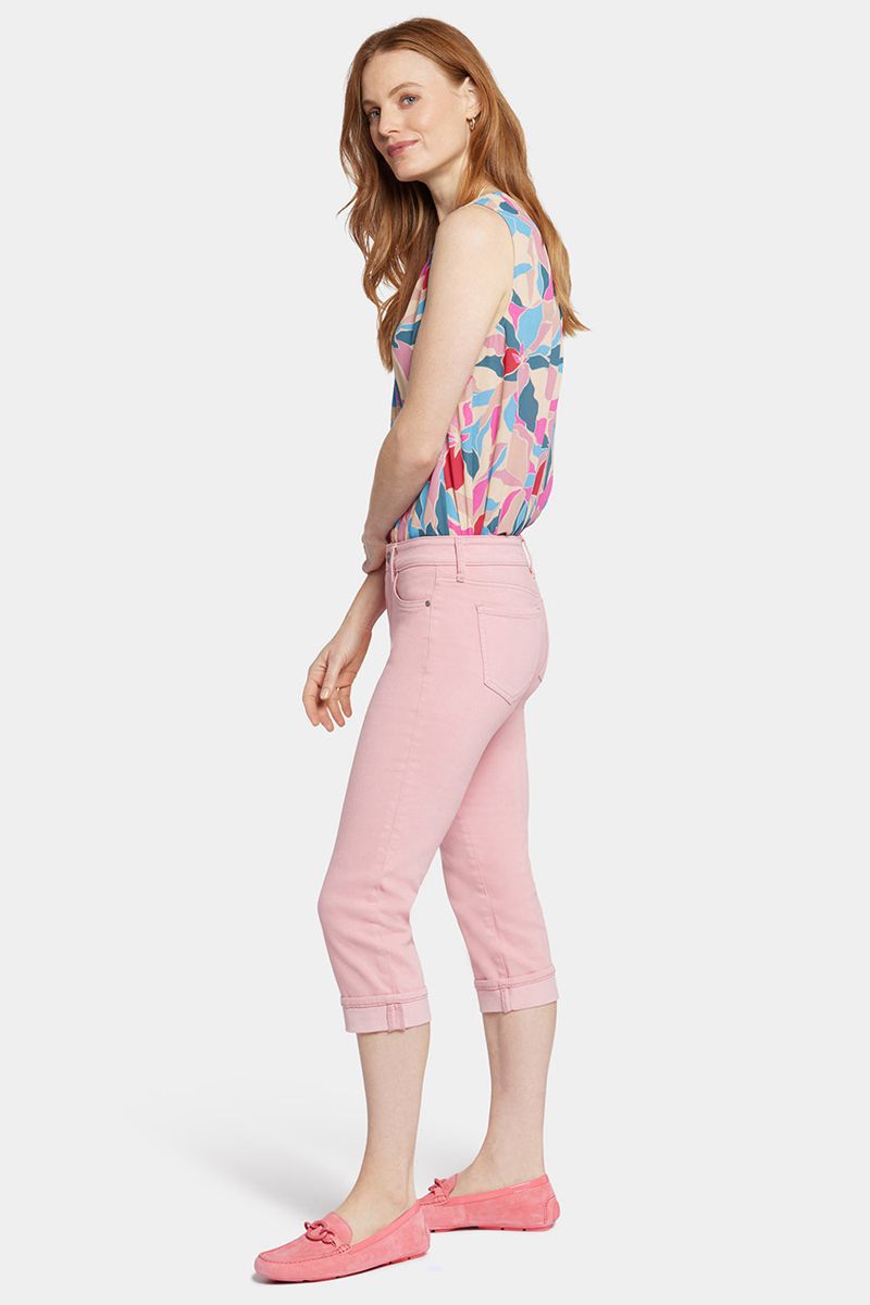 Pink Women's NYDJ Petite Marilyn Straight Crop Jeans | NZ 305CZBMDN