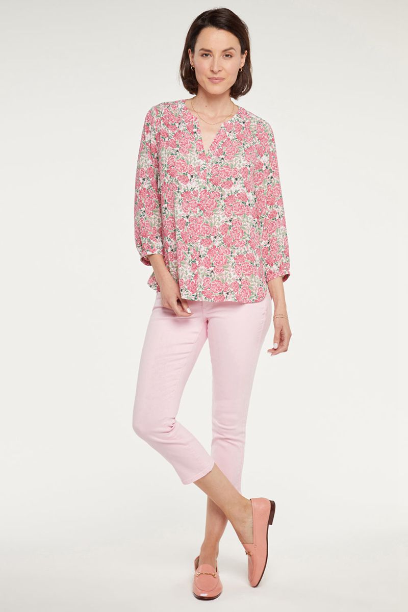 Pink Women's NYDJ Pintuck Blouse | NZ 041BUFNAY