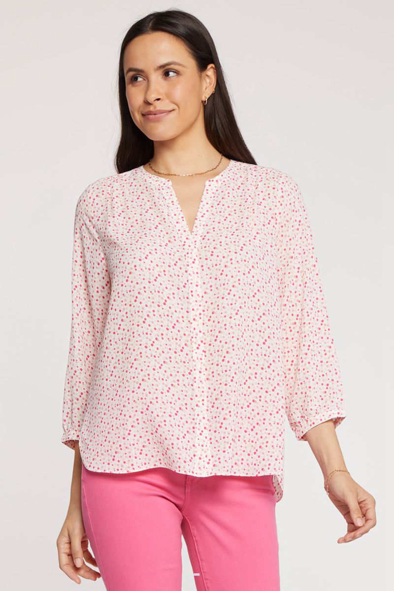 Pink Women\'s NYDJ Pintuck Blouse | NZ 067TLXZQV