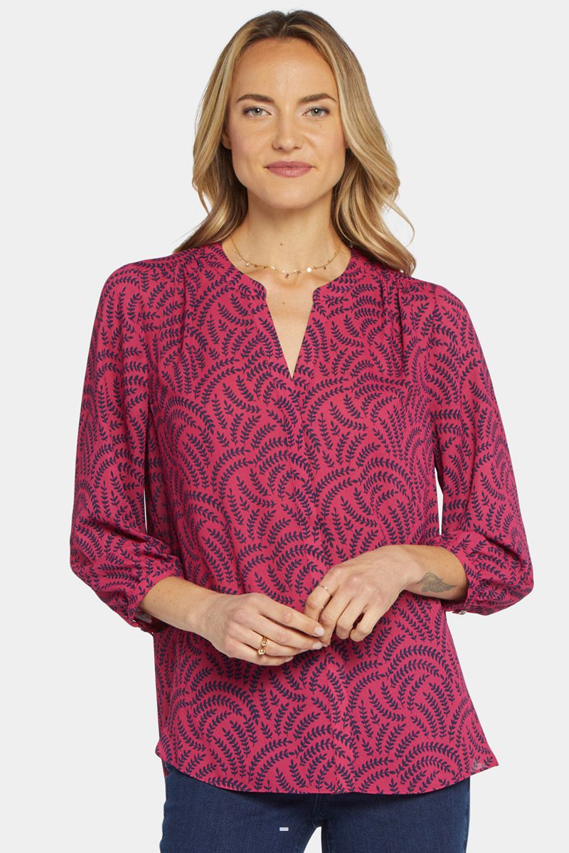 Pink Women's NYDJ Pintuck Blouse | NZ 250FLZKQA