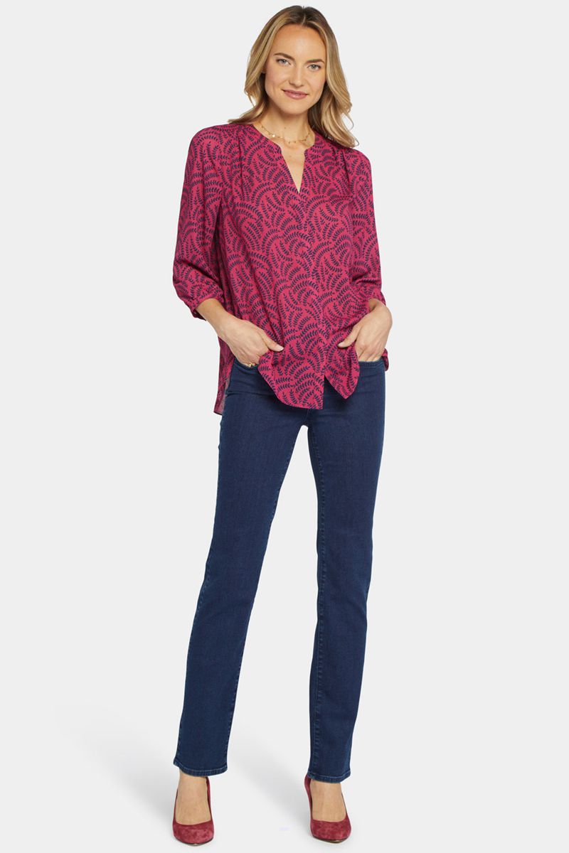 Pink Women's NYDJ Pintuck Blouse | NZ 250FLZKQA