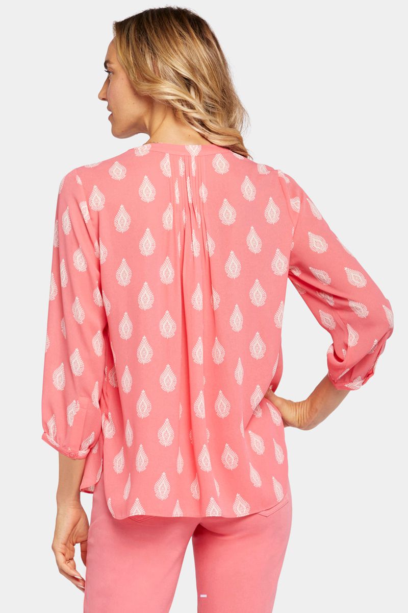 Pink Women's NYDJ Pintuck Blouse | NZ 519XPNMSJ