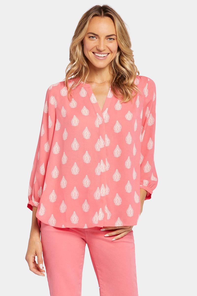 Pink Women\'s NYDJ Pintuck Blouse | NZ 519XPNMSJ