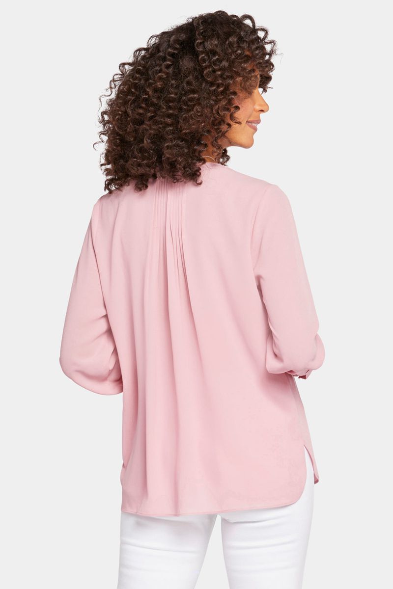 Pink Women's NYDJ Pintuck Blouse | NZ 520CTRHZU