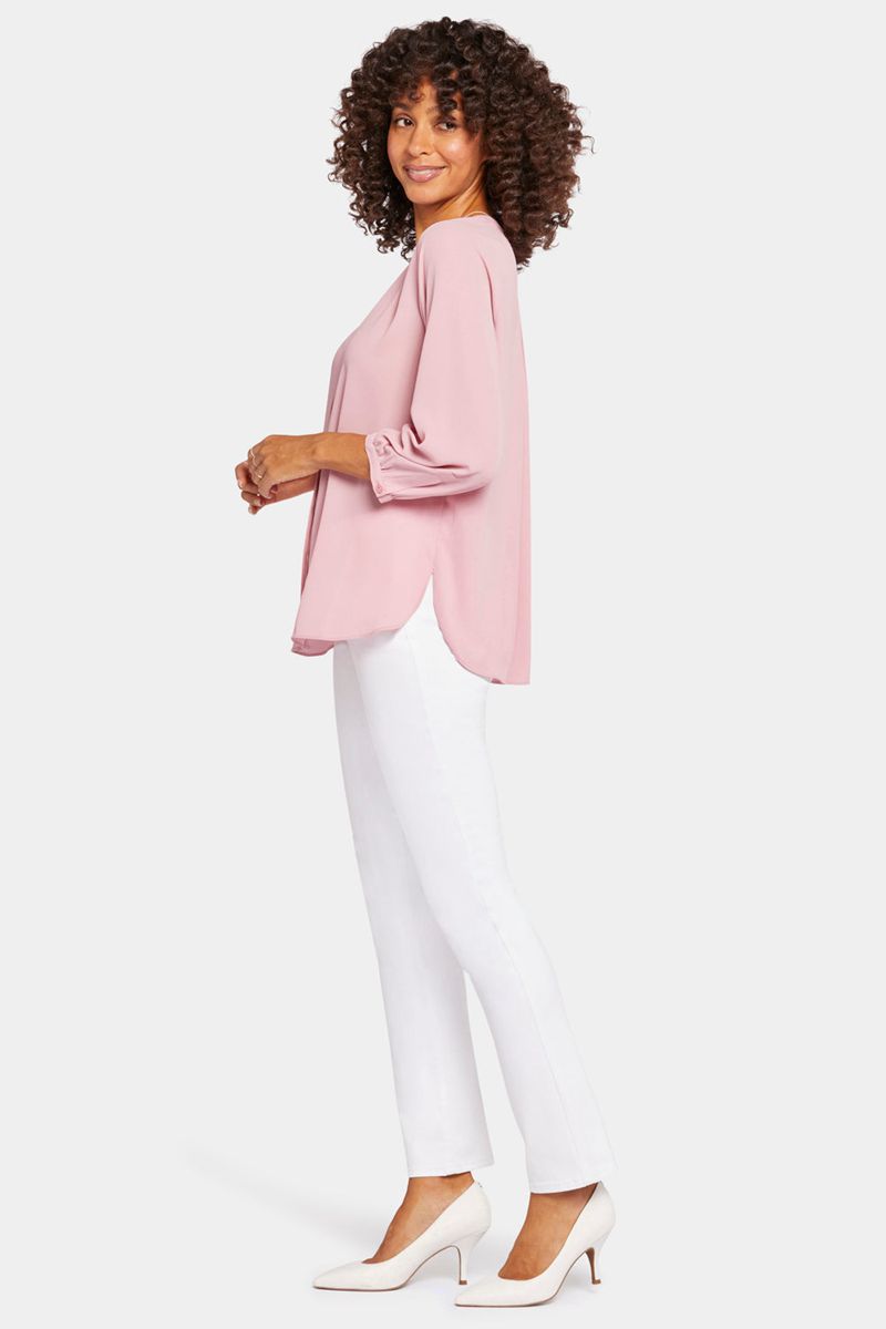 Pink Women's NYDJ Pintuck Blouse | NZ 520CTRHZU