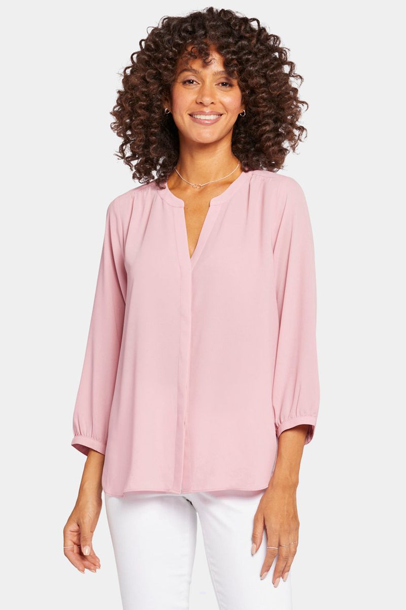 Pink Women's NYDJ Pintuck Blouse | NZ 520CTRHZU