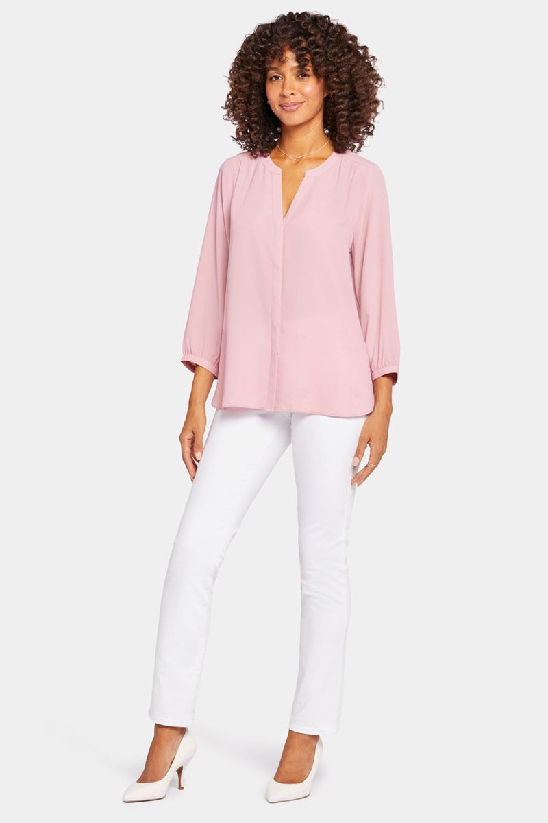 Pink Women's NYDJ Pintuck Blouse | NZ 520CTRHZU