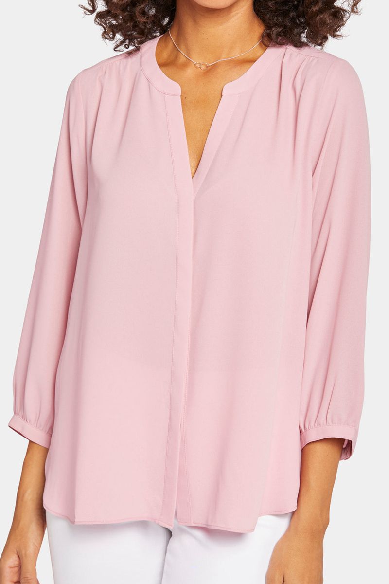 Pink Women's NYDJ Pintuck Blouse | NZ 520CTRHZU