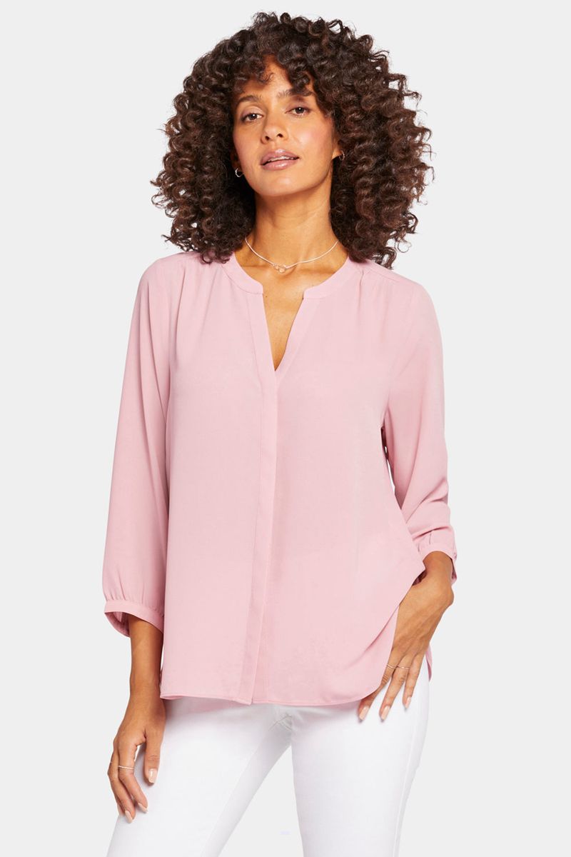 Pink Women\'s NYDJ Pintuck Blouse | NZ 520CTRHZU