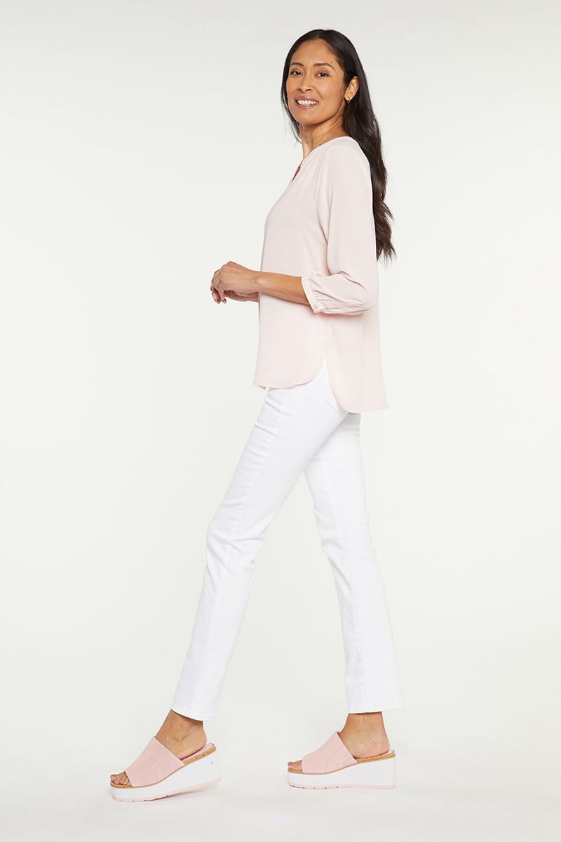 Pink Women's NYDJ Pintuck Blouse | NZ 580LWDBVI