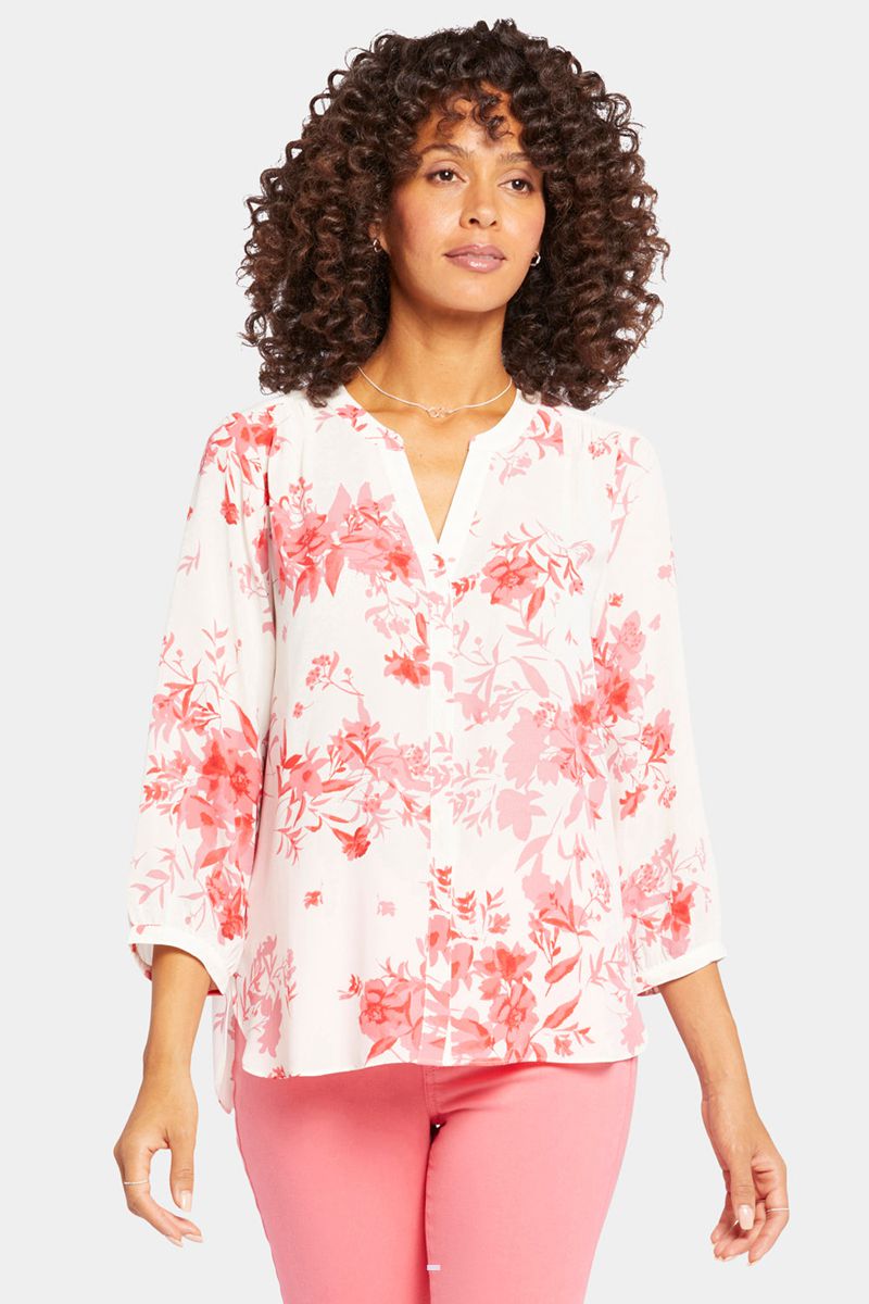 Pink Women\'s NYDJ Pintuck Blouse | NZ 651UWDIAG